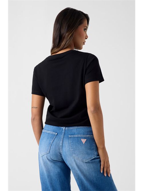 T-shirt con logo stampato GUESS | W6YI30K4349/JBLK